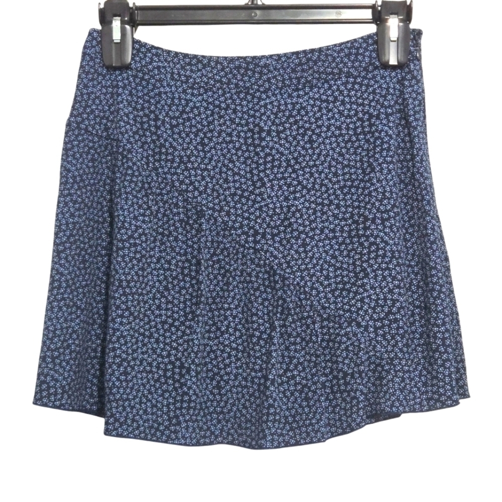 H&M Floral Blue Mini Skirt Womens Size US 10